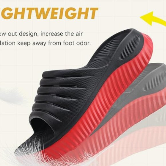 NEW GPOS Recovery Slide Orthotic Plantar Fasciitis Relief black/red pink/white - Picture 13 of 14